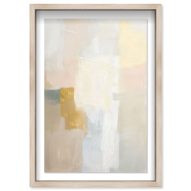 Pastel Embers II Shadowbox Abstract Print by Oliver Gal, Black Frame, 10 x 15, 37.5"H x 25.5"W, Natural Oak Frame