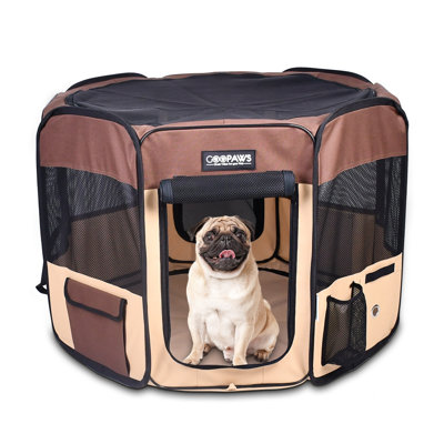 6 Panel Fabric Exercise Pen With Door