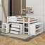 Lit mezzanine bas bas avec commode, tablettes et bureau, lit multifonctionnel-1805143809
