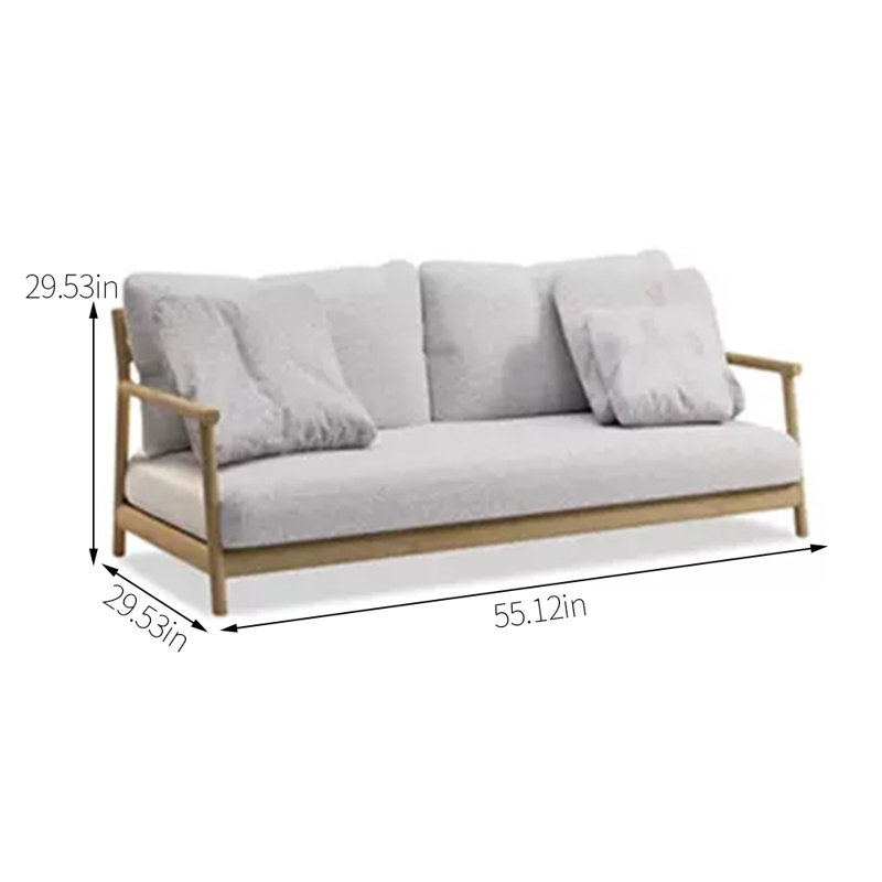 Causeuse d'extérieur en aluminium 55,12 po Nayema