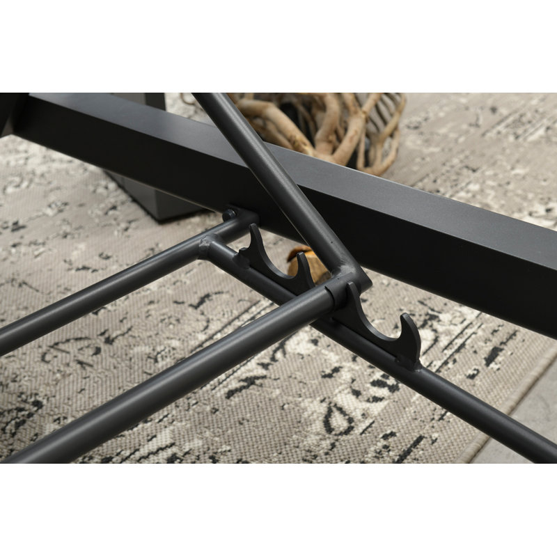 Goad 515.62cm Long Reclining Single Chaise, Coal black