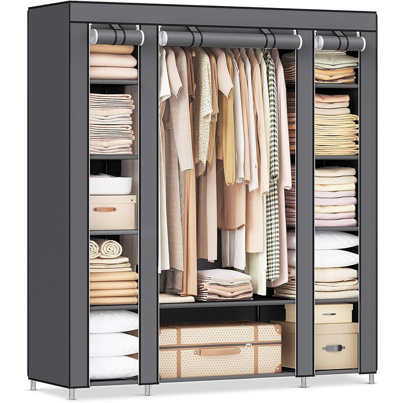 Penderie portative 59,05" Marin, gris
