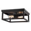 Plafonnier encastré industriel 2 lumières Pratt, finition noir mat, cage carrée, largeur 13 po, compatible avec DEL-132967985