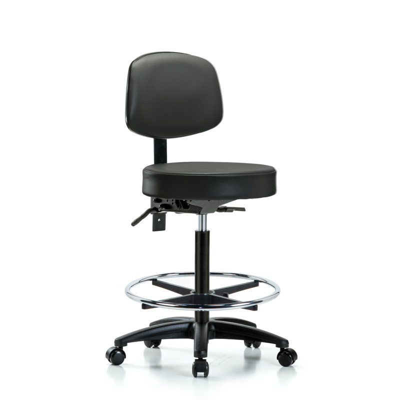 Laia Vinyl Task Chair, Casters, Carbon