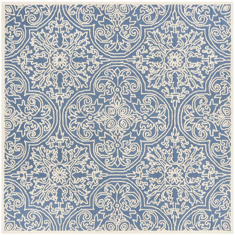 Marys Trace Hand Tufted Wool And Cotton With Latex Ikat Rug