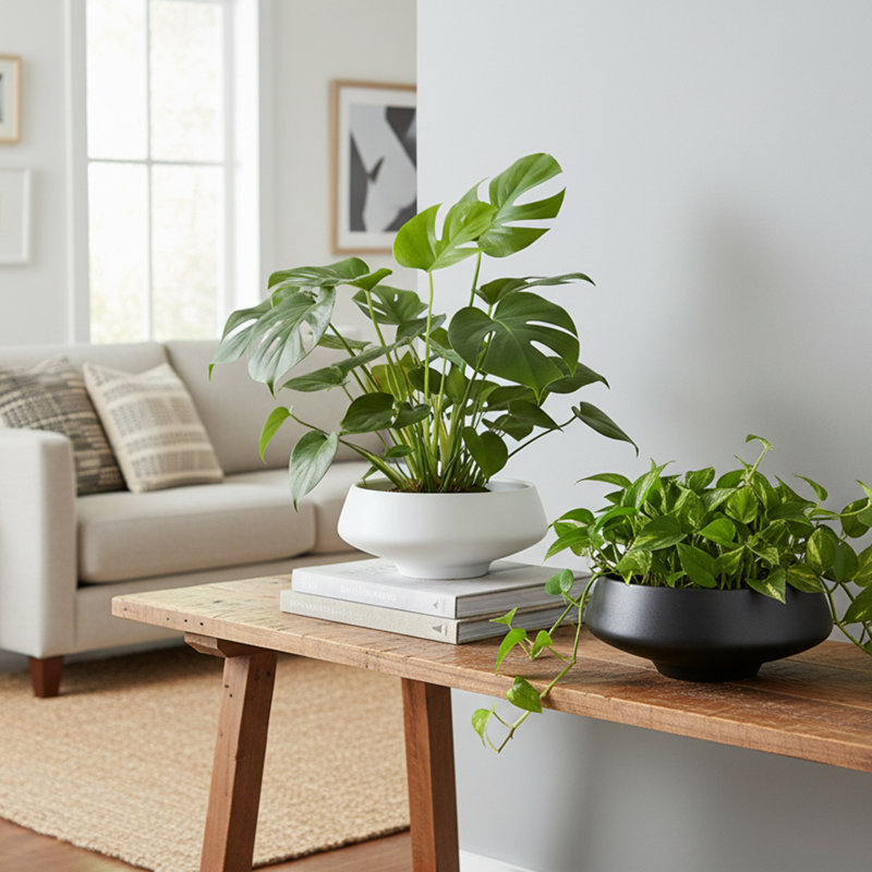 Ensemble de 2 pots à fleurs en céramique 6 "Vesta