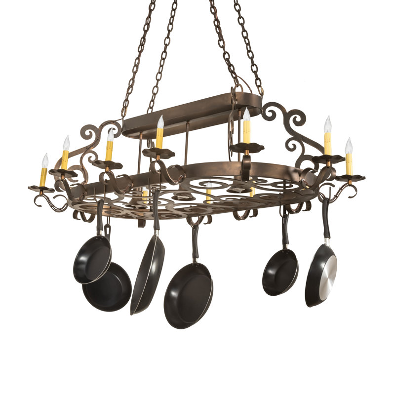 63" Long Neo 15 Light Pot Rack