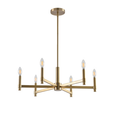 Mid-Century Modern 6-Light Sputnik Chandelier