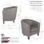 Faux Leather Barrel Chair-306153080