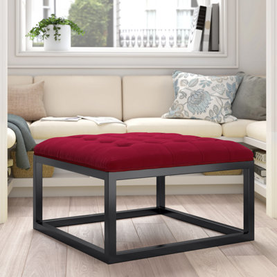Aairah 72cm Wide Tufted Square Cocktail Ottoman