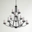 Lustre gradué en métal à 12 lumières avec abat-jour en verre Essence-777250275-777215496-777250274