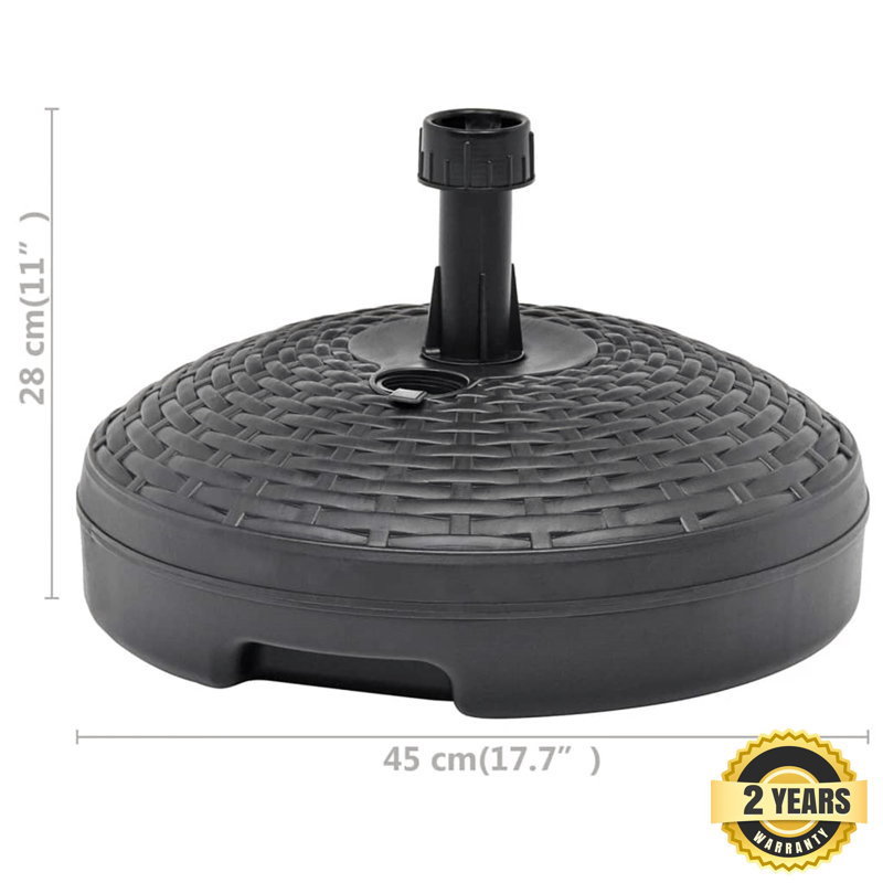 Aimili 2.7kg Plastic Free Standing Umbrella Base, Anthracite