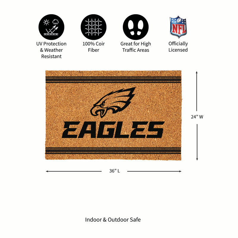Grand tapis couleur coco Philadelphia Eagles, 36 po x 24 po