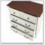 Commode blanche moderne à 5 tiroirs pour la chambre à coucher - Rangement spacieux, conception robuste et sécuritaire avec des textures en relief et des bords biseautés-1448852060