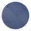 Ensemble d'extérieur en rotin PE et aluminium 3 pièces, bleu sarcelle foncé et blanc, finition bambou