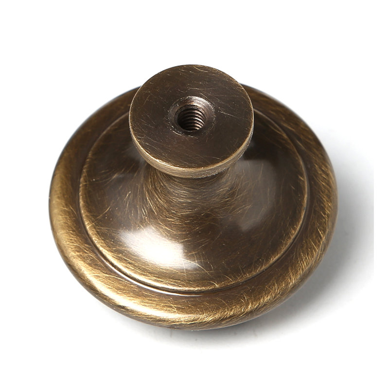 Ribbon and Reed Mushroom Knob, Antique English