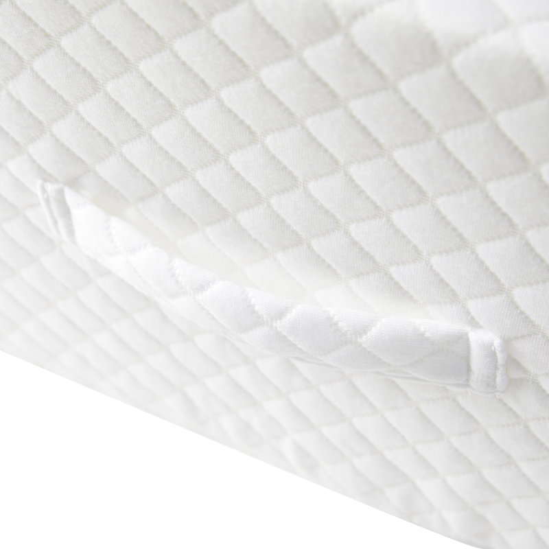 Gray and White Memory Foam Wedge Pillow with Knit Cover