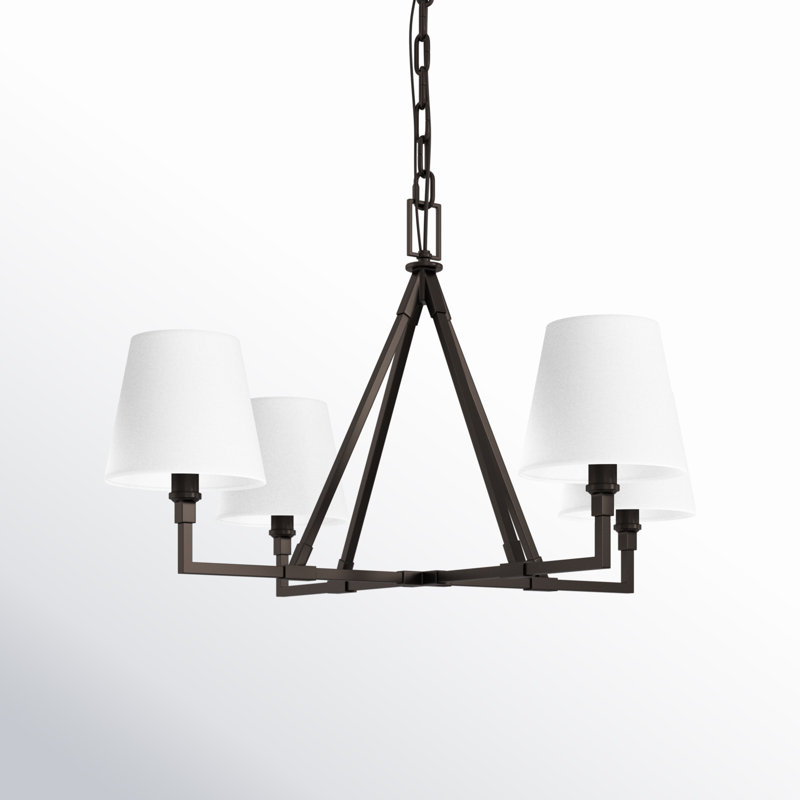 Perth 4 - Light Chandelier, 22.12" H x 40" W x 40" D, Aged Iron