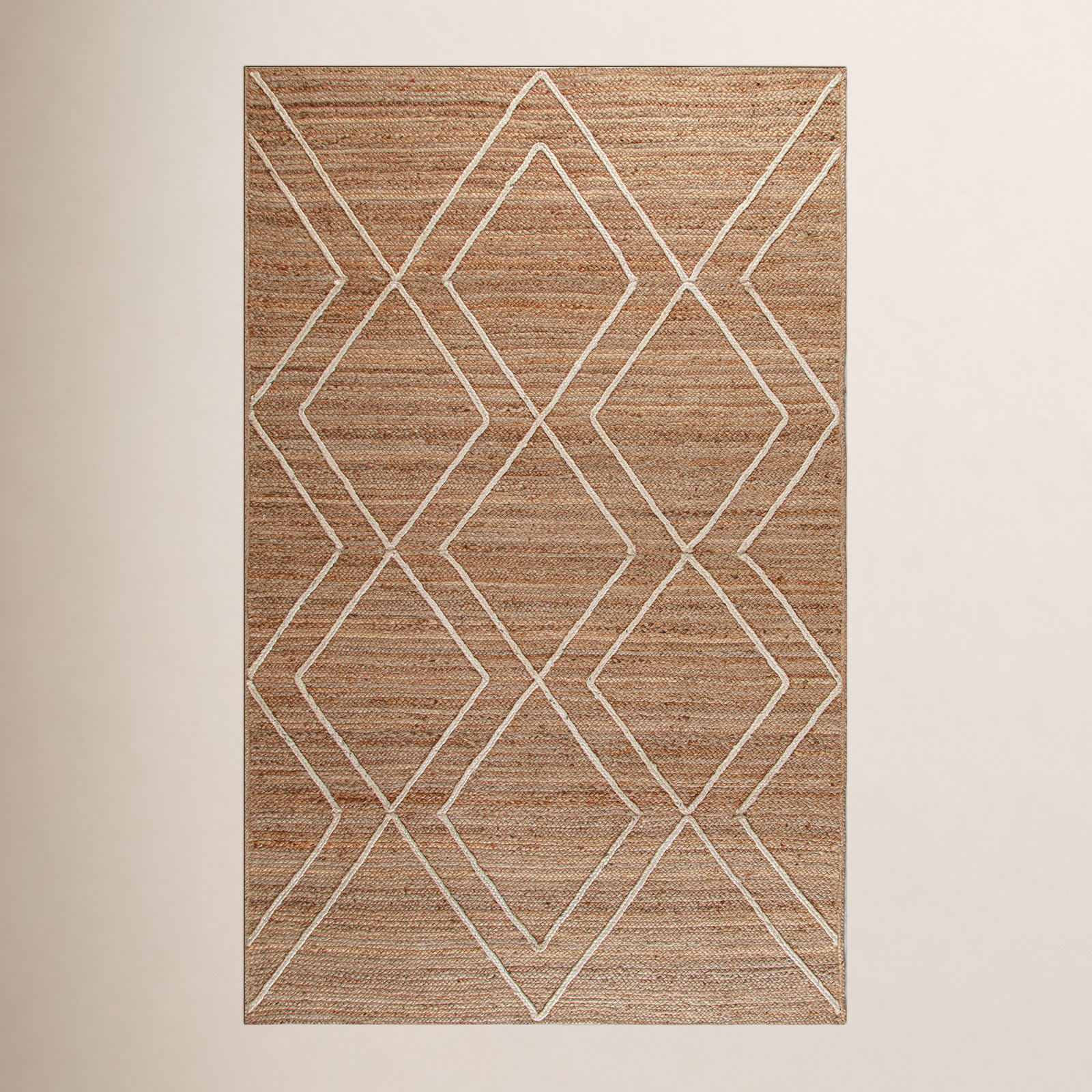 Miriam Brown Hand-Loomed Geometric Jute Rug, Rectangle 8' x 10'