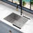 KBFmore Tight Radius 23 inch 18 Gauge Single Bowl Undermount Kitchen Sink with 4 PCs Accessories