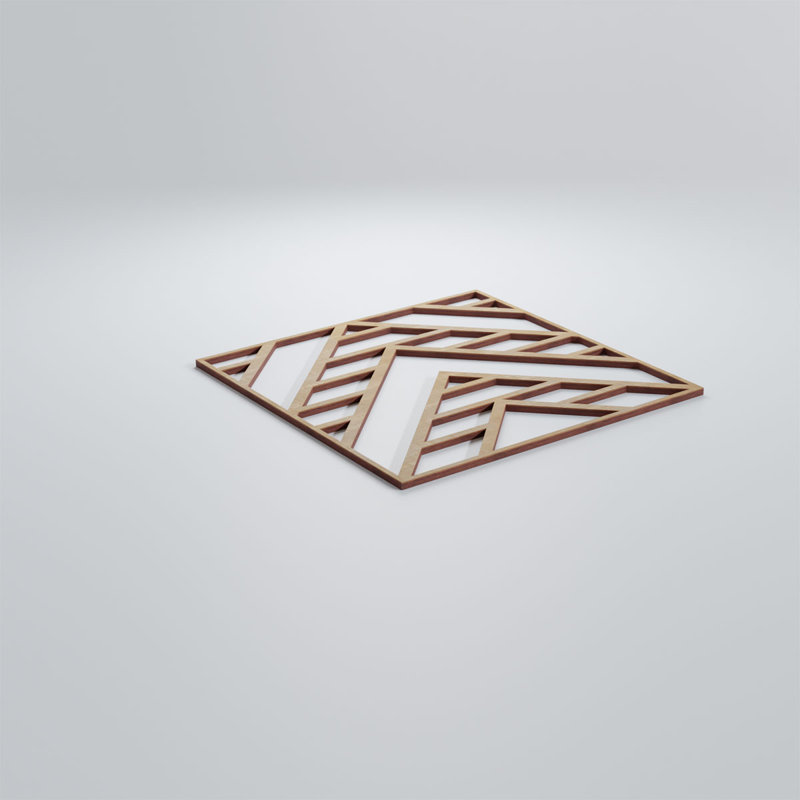 Panneaux muraux décoratifs en bois Gilcrest, Hickory, H 11 3/8 po x l 11 3/8 po x P 1/4 po