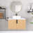 Caldicot 30'' Wall-Mounted Single Bathroom Vanity with Engineered Stone Top and Ceramic Vessel Sink-331336611-319965499