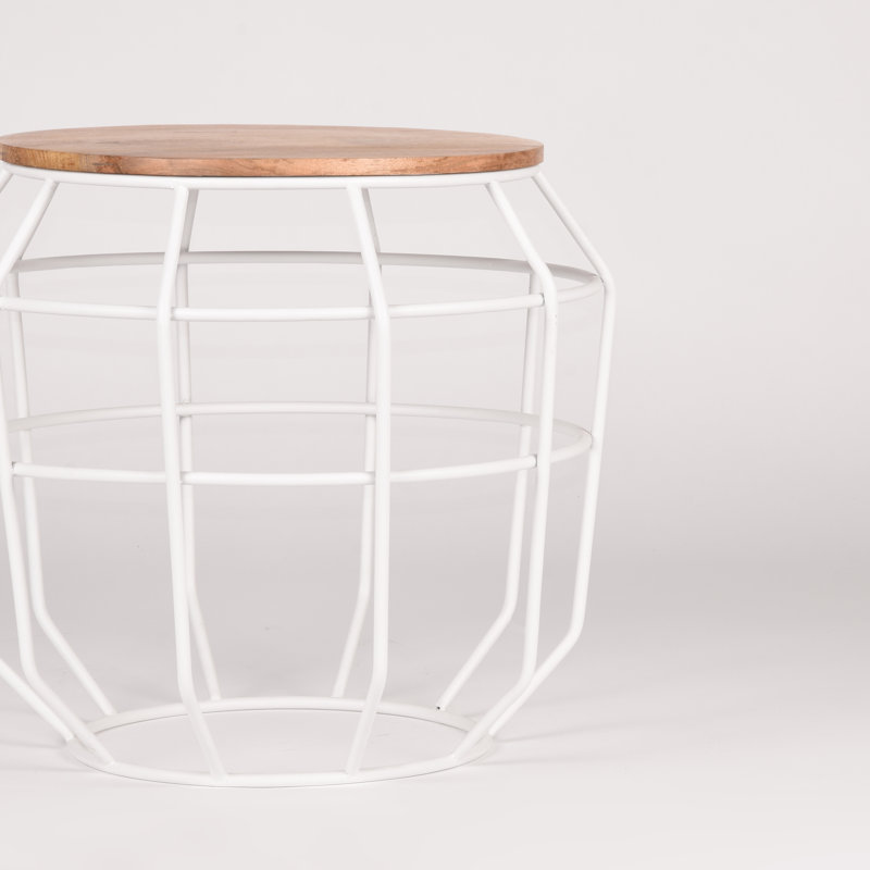 Hodges Frame Coffee Table, H38 x L56 x W56cm, White