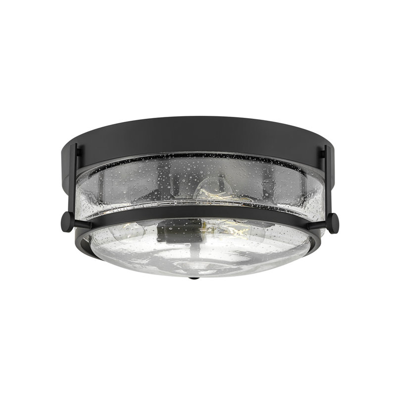 Harper 3-Light Flush Mount Retro Ceiling Light, Black