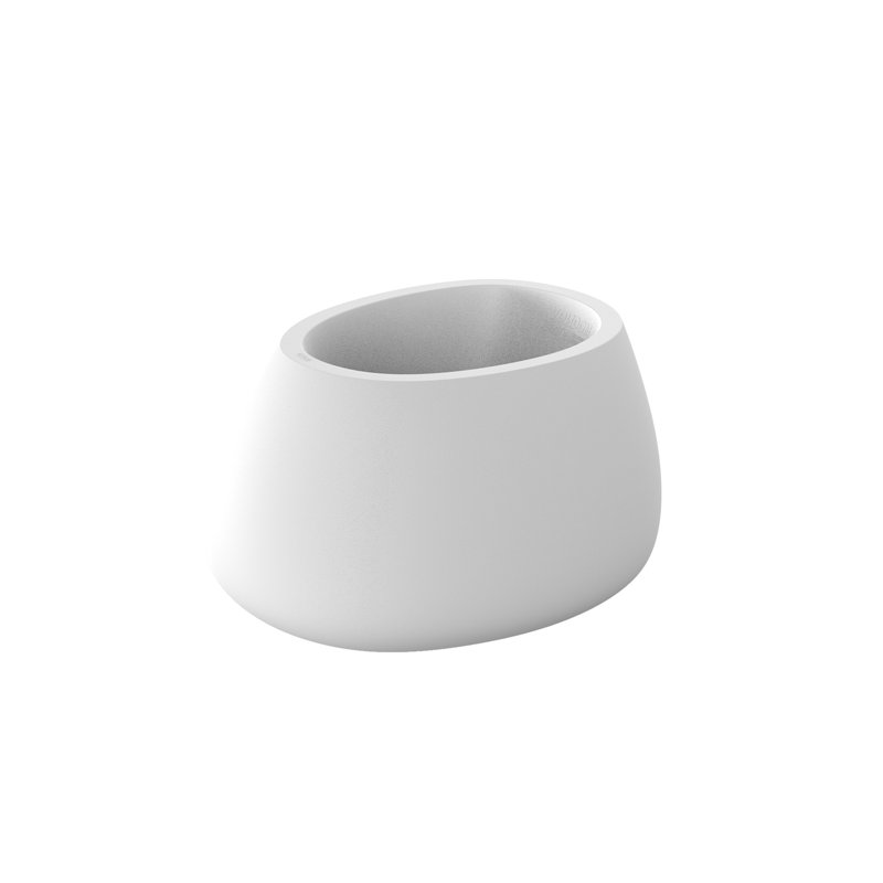 Stone Resin Pot Planter, 15.75" H x 31.5" W x 25.5" D1, White