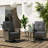 Auryanna Rattan Outdoor Furniture 2 Swivel Chairs with Waterproof Coushions and Glass Top Table Set-425536674-425536675