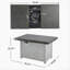 Table de foyer extensible rectangulaire en alliage d'aluminium, 50 000 BTU