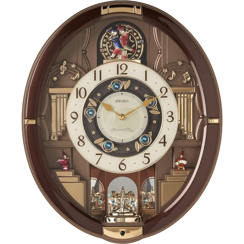 Melodies In Motion Wall Clock With 30 High-Quality Melodies, Light Sensor, And Volume Control