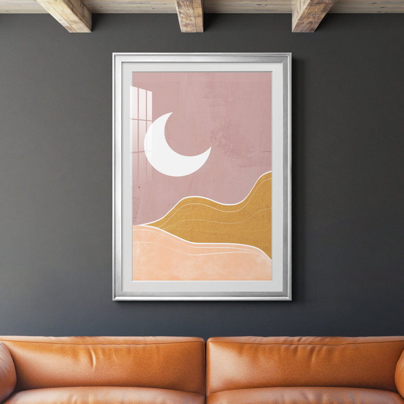 Sedona Moon - impression encadrée, H 30,5 po x l 42,5 po x P 1,5 po, Argent