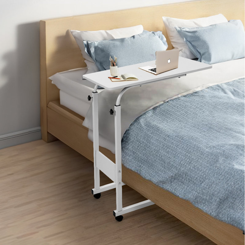 Adjustable Metal Base Writing Desk, White