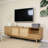 Boho TV Stand for 65, 75, 85 Inch TV, Entertainment Center with Open Storage and Drawers, Wood Media Console with Rattan