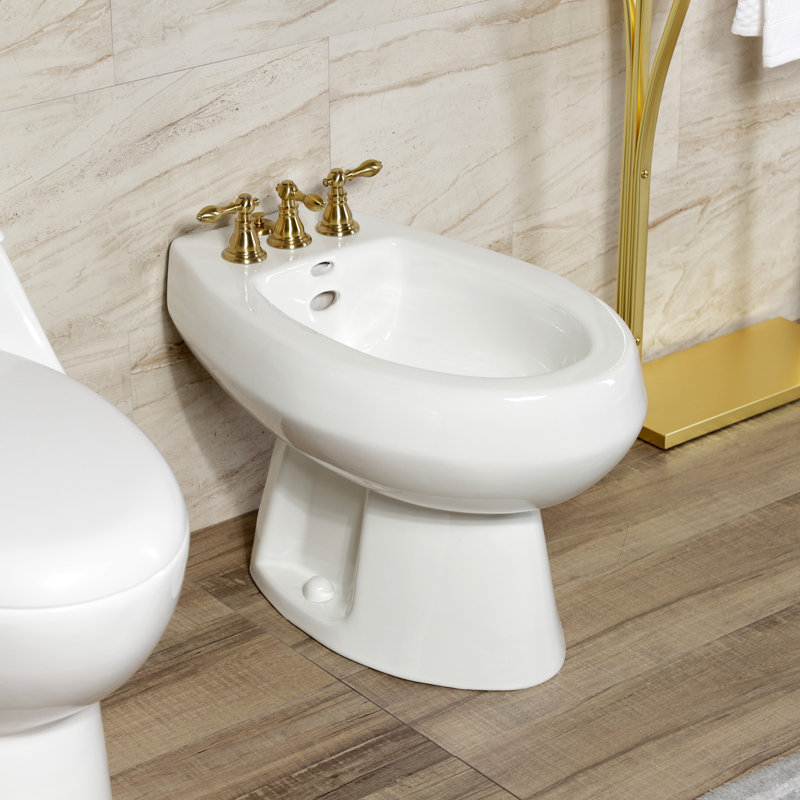 Robinet de bidet espacé vertical, Laiton brossé