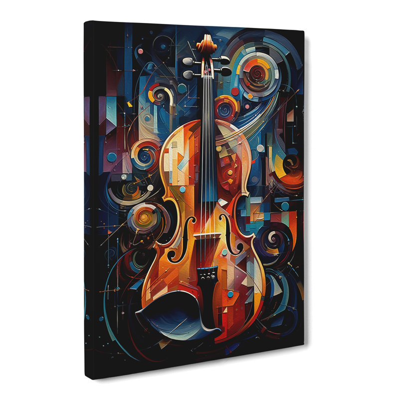 Violin Futurism - Print, 50cm H x 35cm W x 3cm D