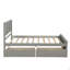 Lit plateforme avec rangement, 2 tiroirs avec roulettes, structure simple-24589213