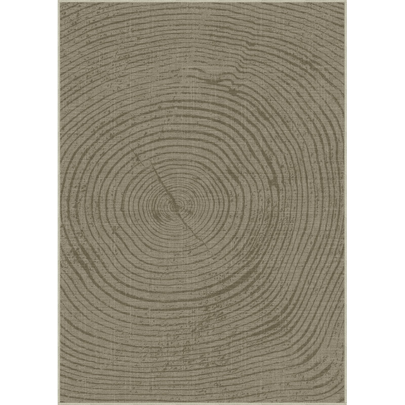 Abstract Area Rug, Brown, Rectangle 200 x 290 cm