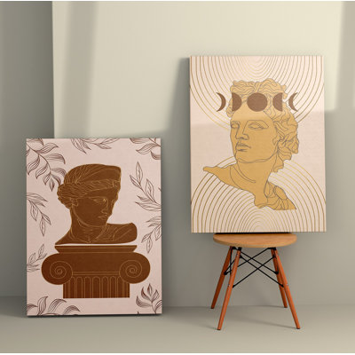 Élégantes peintures sur toile décoratives (2 pièces), 19,7 po x 27,6 po chacune | 100% toile avec cadres 100% bois | Superbe art mural pour le salon et la chambre à coucher, parfait pour la décoration intérieure et les idées de cadeaux