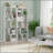 Asymmetrical Display Shelf & Bookcase, 5-Tier, White