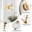 Applique murale 1 lumière pour salle de bain en laiton brossé mat avec abat-jour en cristal-150776694