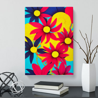 Pinajian Floral Pop - Wrapped Canvas