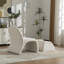 Fauteuil d'appoint rembourré avec repose-pieds Modern Chenille-642965692