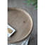 Grande table d'appoint 23 po blanche vieillie