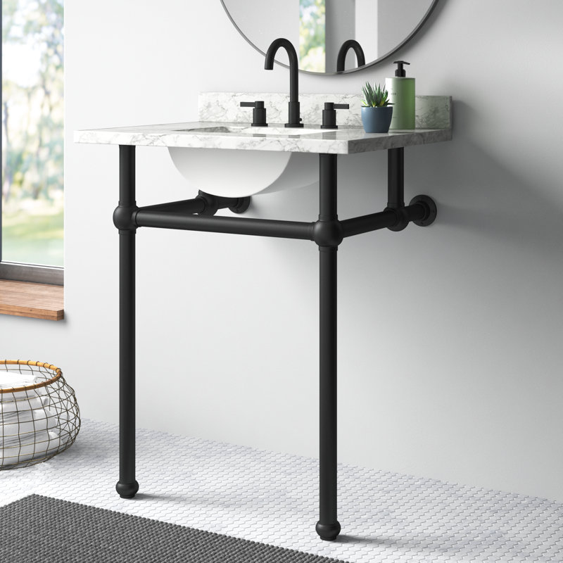 Kingston Brass Templeton Brass Console Sink Legs, Matte Black
