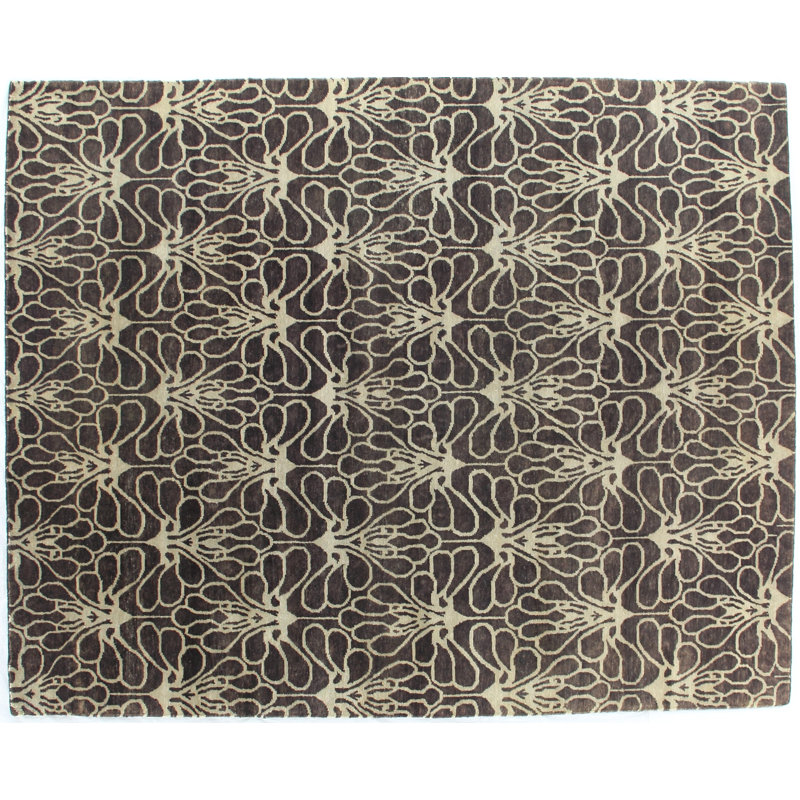 Metro Wool Abstract Area Rug, Rectangle 9' x 10'