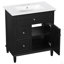 Meuble-lavabo de 30 po avec lavabo, meuble-lavabo avec un tiroir rabattable et deux tiroirs, tablette réglable, bois massif et panneau de fibres à densité moyenne-527748615-527748614