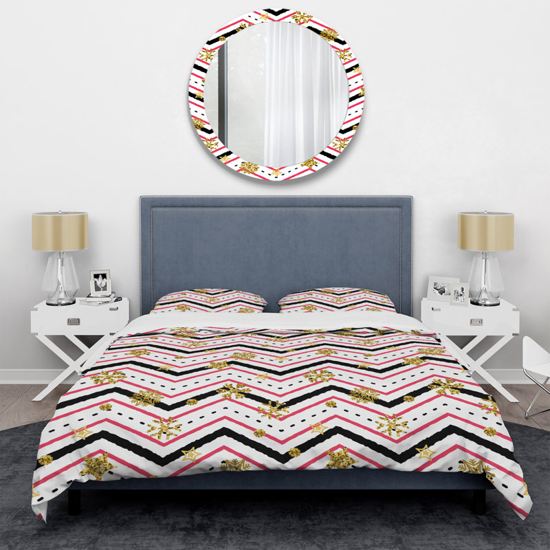 Ensemble de housse de couette en microfibre noir / jaune 3 pièces