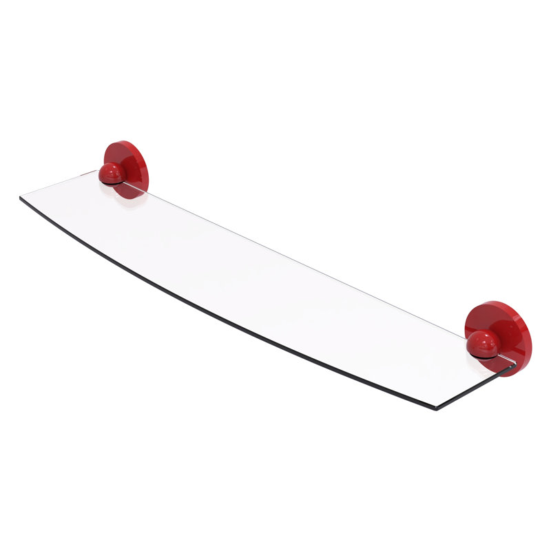 Skyline Floating Shelf, Fire Engine Red, 2.8" H x 24" W x 6.1" D